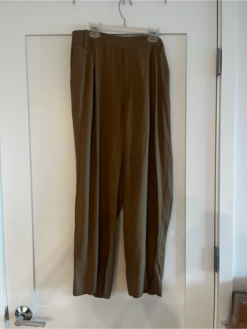 Vince Olive Brown Wide-Leg Dress Pants